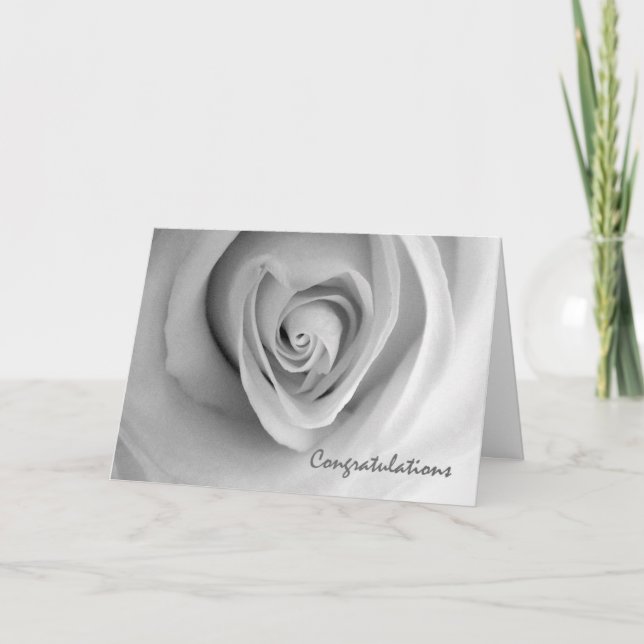 Congratulations on Anniversary Heart Shaped Rose Card (Front)