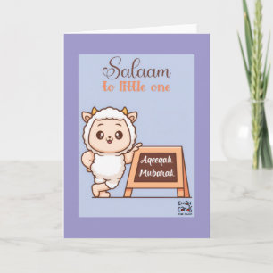 Congratulations on Aqeeqa - Cute Sheep Card