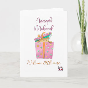 Congratulations on Aqeeqa - Gift Box Card