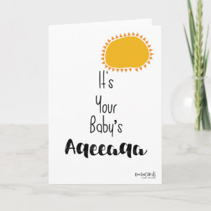 Congratulations on Aqeeqa - Sun Card