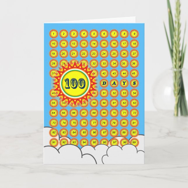 Congratulations on Baby Boy's First 100 Days  Card (Front)