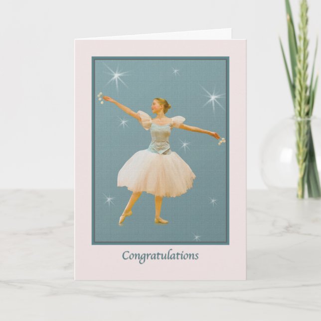 Congratulations on Ballet Dance Recital Card (Front)