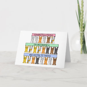 Congratulations on Becoming a Big Sister to Twins Card