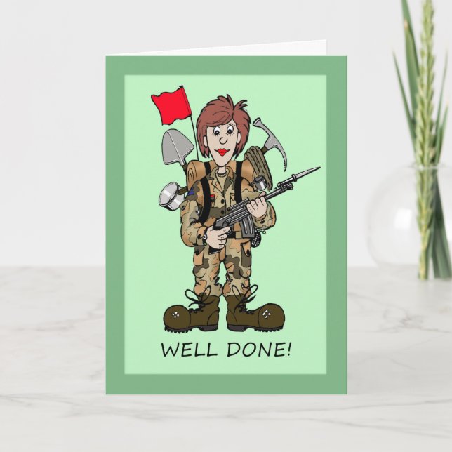Congratulations on Becoming a Female Soldier Card (Front)