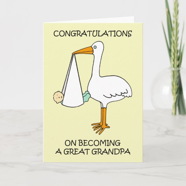 Congratulations on Becoming a Great Grandpa Card (Front)