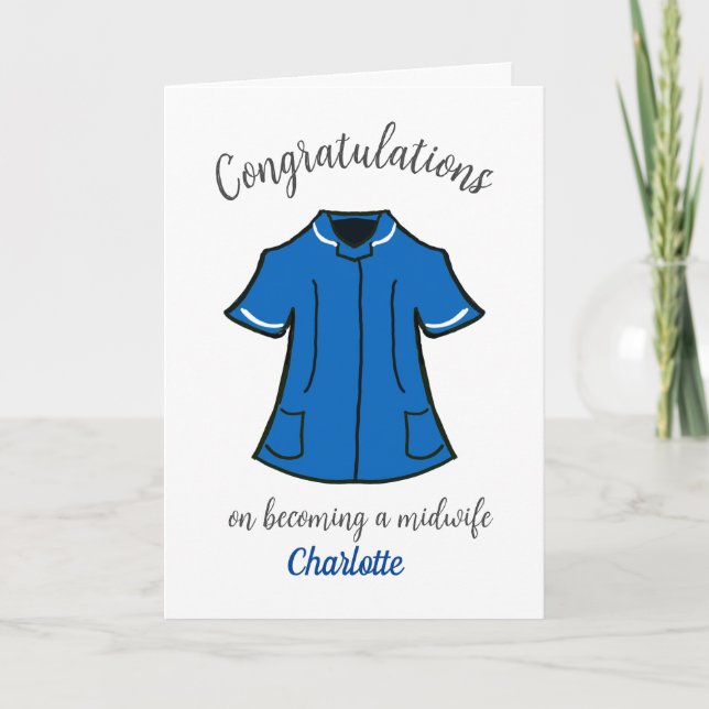 Congratulations on becoming a midwife card (Front)