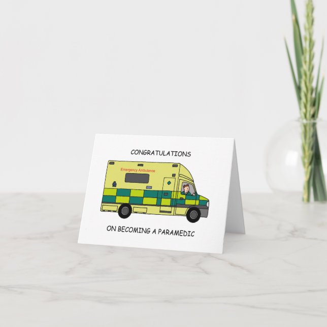 Congratulations on Becoming a Paramedic Card (Front)