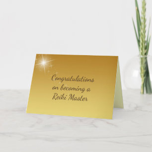 Congratulations on becoming a Reiki Master Card