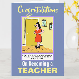 Congratulations on Becoming a Teacher. New Teacher Card