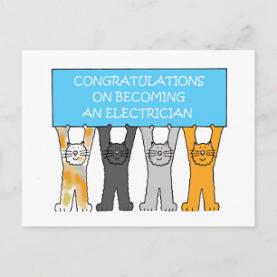 Congratulations on Becoming an Electrician Postcard
