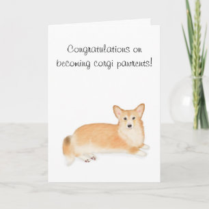 Congratulations on becoming corgi parents card