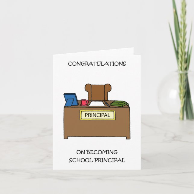 Congratulations on Becoming School Principal Card (Front)