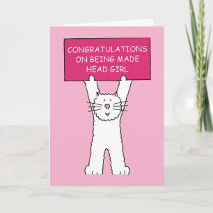 Congratulations on Being Made Head Girl Card