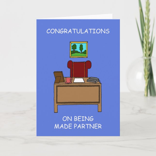 Congratulations on Being Made Partner Card (Front)