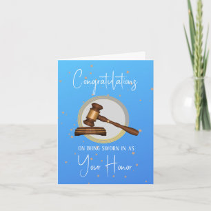 Congratulations on Being Sworn in as Judge Card