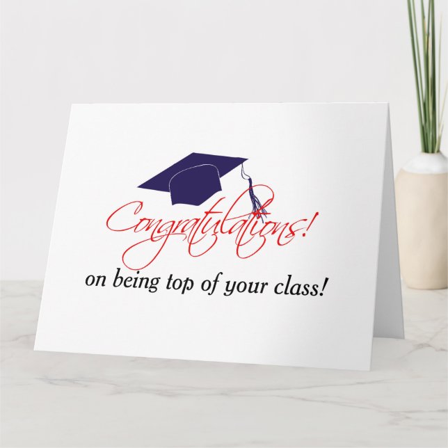 Congratulations on being top of your class! card (Front)