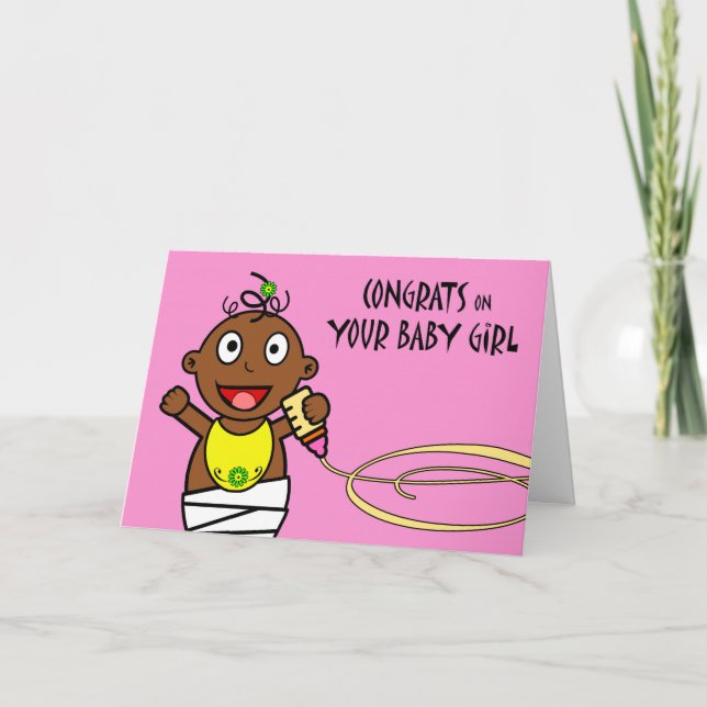 Congratulations on Birth of Daughter, Baby Girl Card (Front)