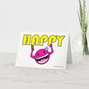 Congratulations on Braces for Girl, Stuck on Happy Card