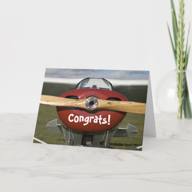 Congratulations on Earning your Pilot's License Card (Front)