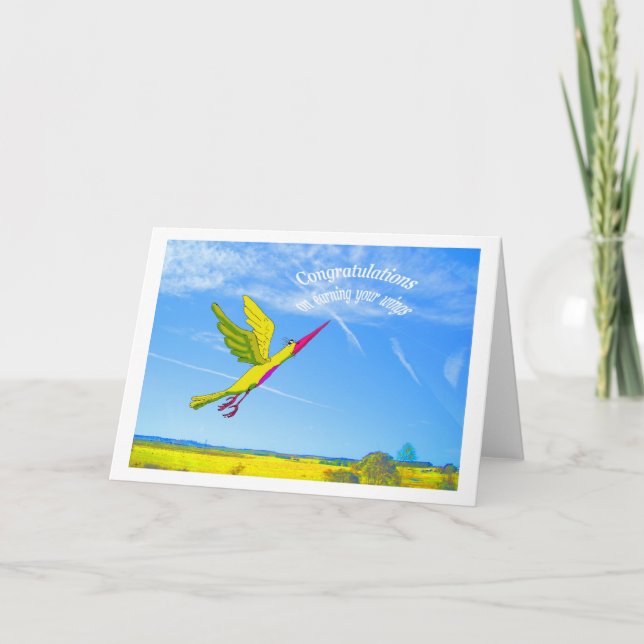 Congratulations ,on earning your wings card (Front)