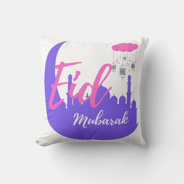 Congratulations on Eid Mubarak Cushion (Front)
