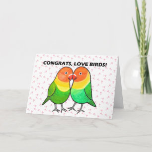 Congratulations on Engagement, wedding Lovebirds Card