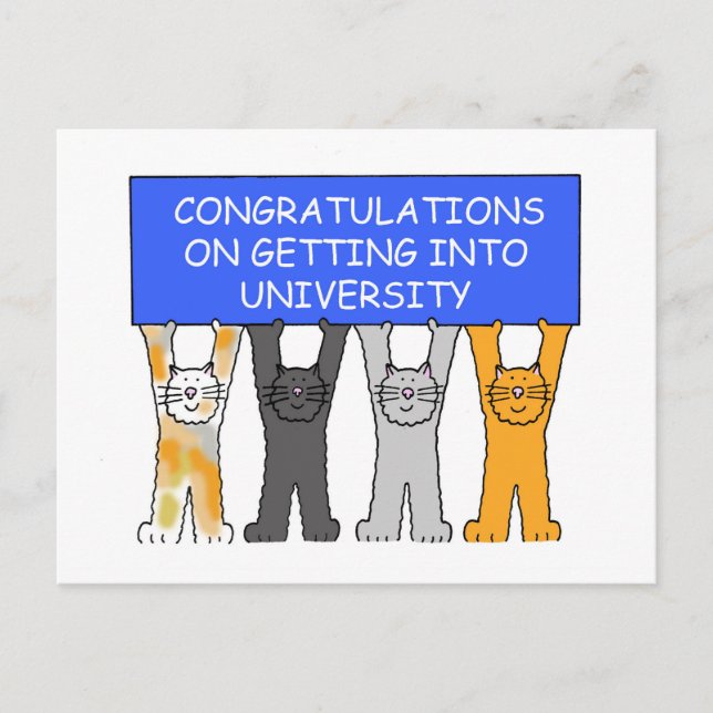 Congratulations on Getting into University Postcard (Front)