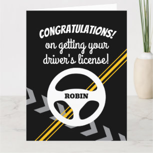 Congratulations on getting your driver's license card
