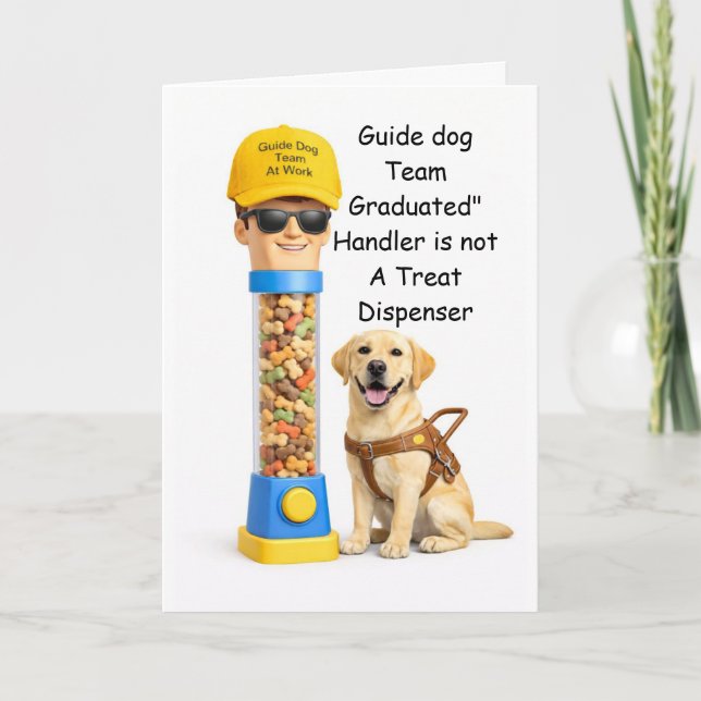 “Congratulations on Graduating as a Guide Dog Team Card (Front)