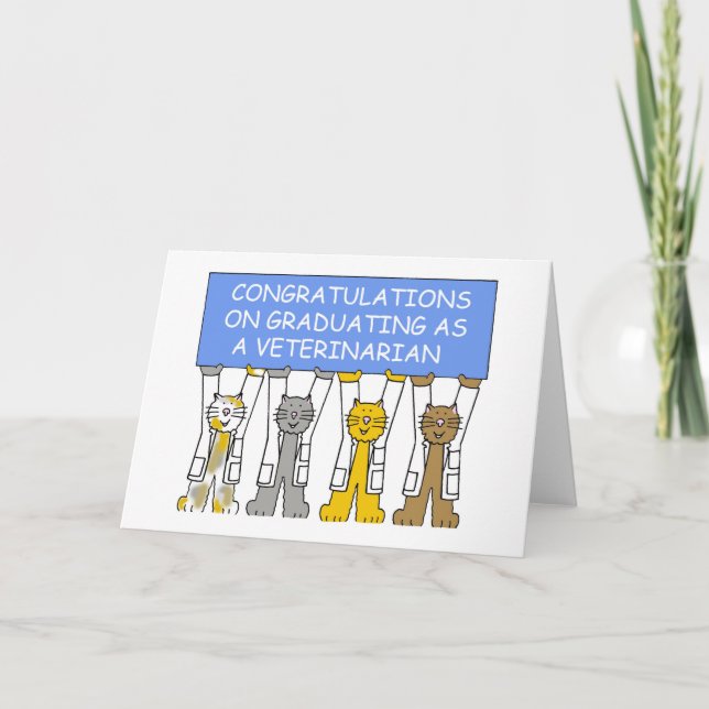 Congratulations on Graduating as a Veterinarian Card (Front)