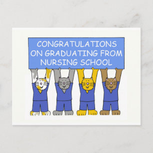Congratulations on Graduating from Nursing School. Postcard
