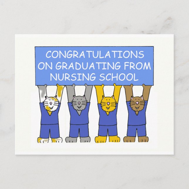 Congratulations on Graduating from Nursing School. Postcard (Front)