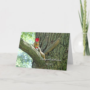Congratulations on Graduation for Aunt, Squirrel Card