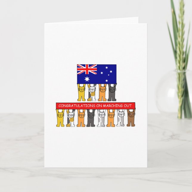 Congratulations on Marching Out, Australia. Card (Front)
