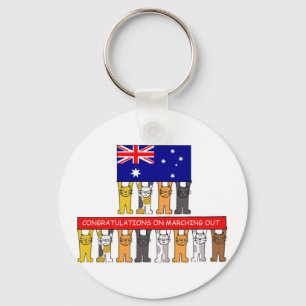 Congratulations on Marching Out, Australia. Key Ring