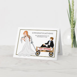 Congratulations on Marriage Humour Bride Groom Card