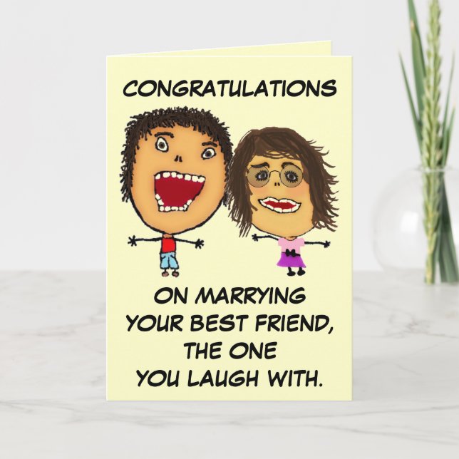 Congratulations on Marrying Your Best Friend Card (Front)