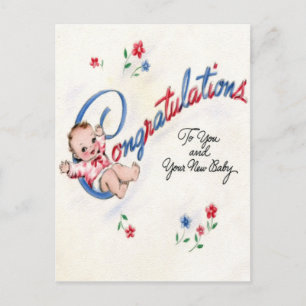 Congratulations On New Baby Postcard