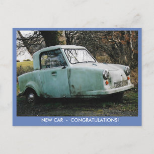 Congratulations On New Car Postcard