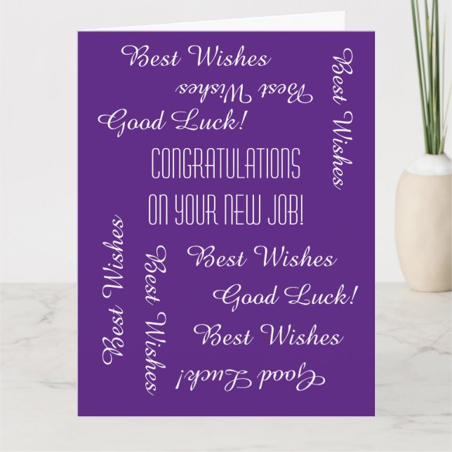 Congratulations on New Job from All of Us, JUMBO  Card (Front)