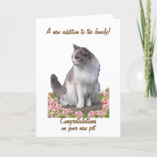 Congratulations on new pet cards, customise card