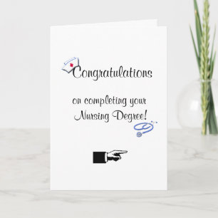 Congratulations on Nursing Degree-Humour Card