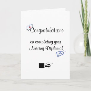 Congratulations on Nursing Diploma-Humor Card
