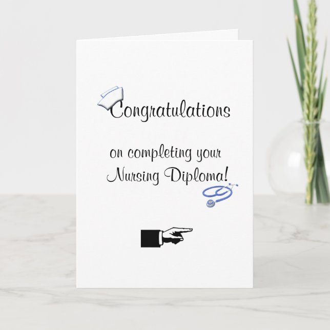 Congratulations on Nursing Diploma-Humor Card (Front)