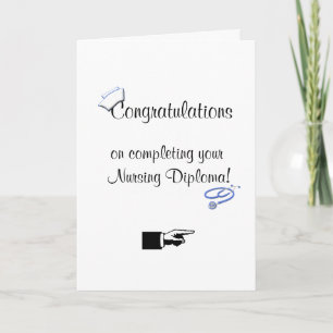 Congratulations on Nursing Diploma-Humor Card