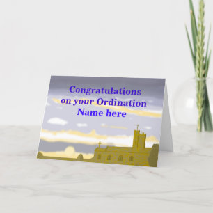 Congratulations on Ordination customize add name Card