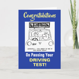 Congratulations on Passing Driving Test Card