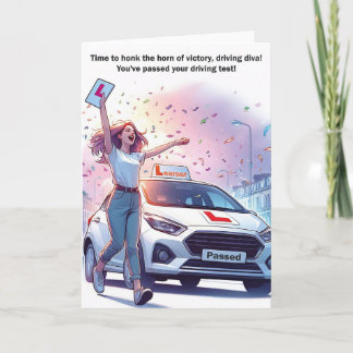 Congratulations on Passing Driving Test (Female) Card