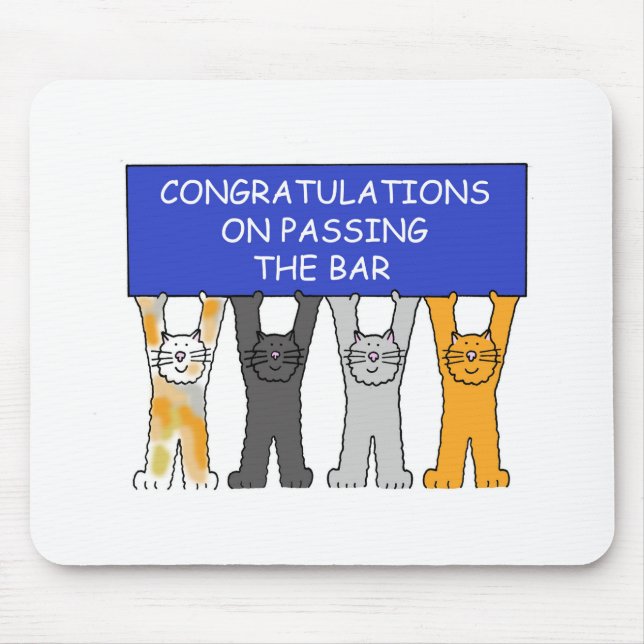 Congratulations on Passing the Bar Exam Mouse Mat (Front)