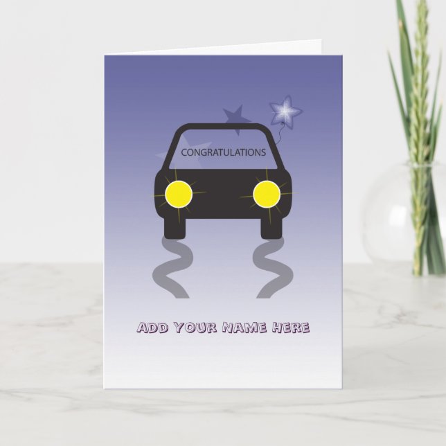 Congratulations on Passing Your Driving Test Card (Front)